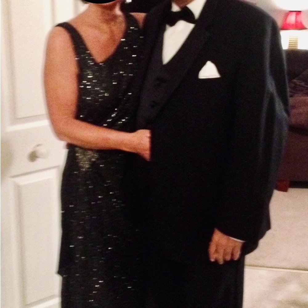 Elegant Black Sequin Gown